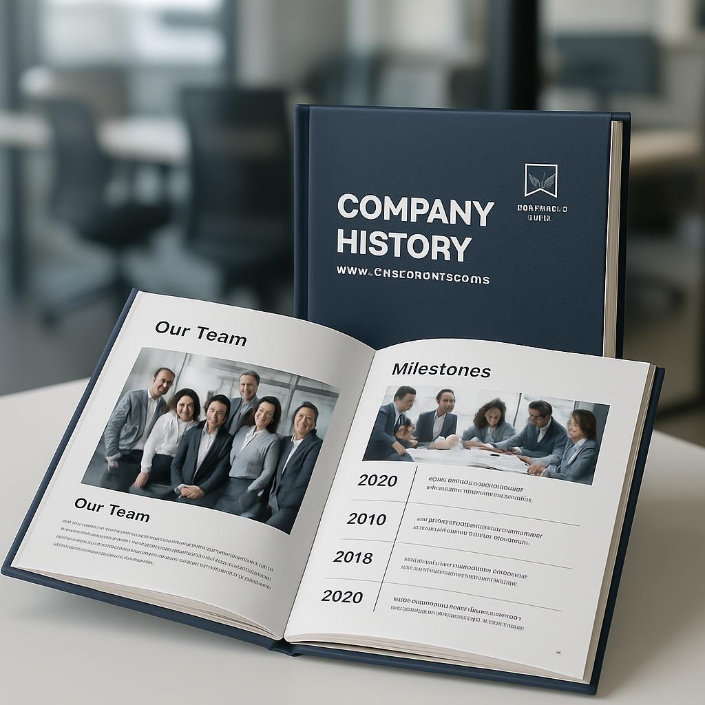 Livro corporativo de uma empresa